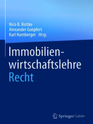 cover image of Immobilienwirtschaftslehre--Recht
